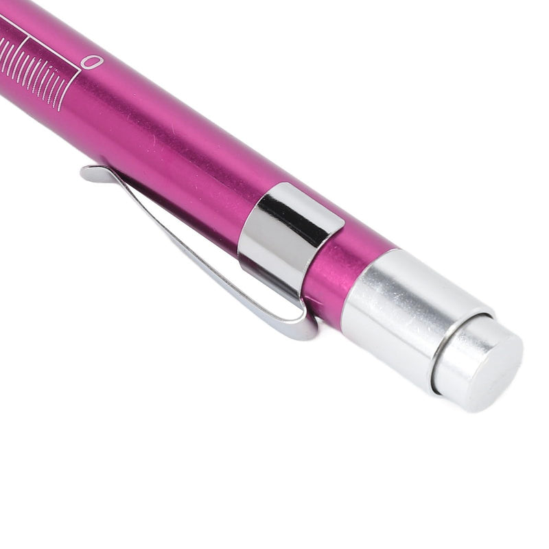 Pen Light with Pupillary Gauge, LED Penlight, Yellow Lighting, Concave Head, Aluminum Alloy, Medical Penlight with Pupil Gauge, for Ear, Nose, Throat (Purple) Purple