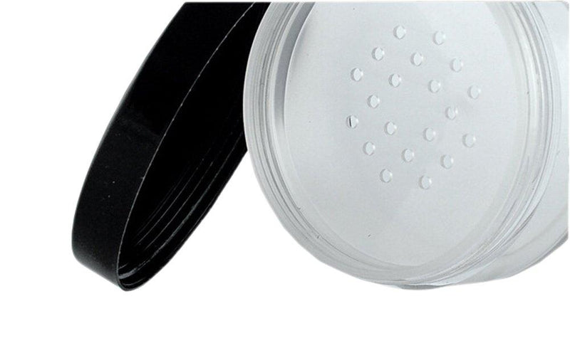 2 Pcs 50G 50ml Plastic Empty Powder Puff Case Face Powder Blusher Makeup Cosmetic Jars Containers With Sifter Lids