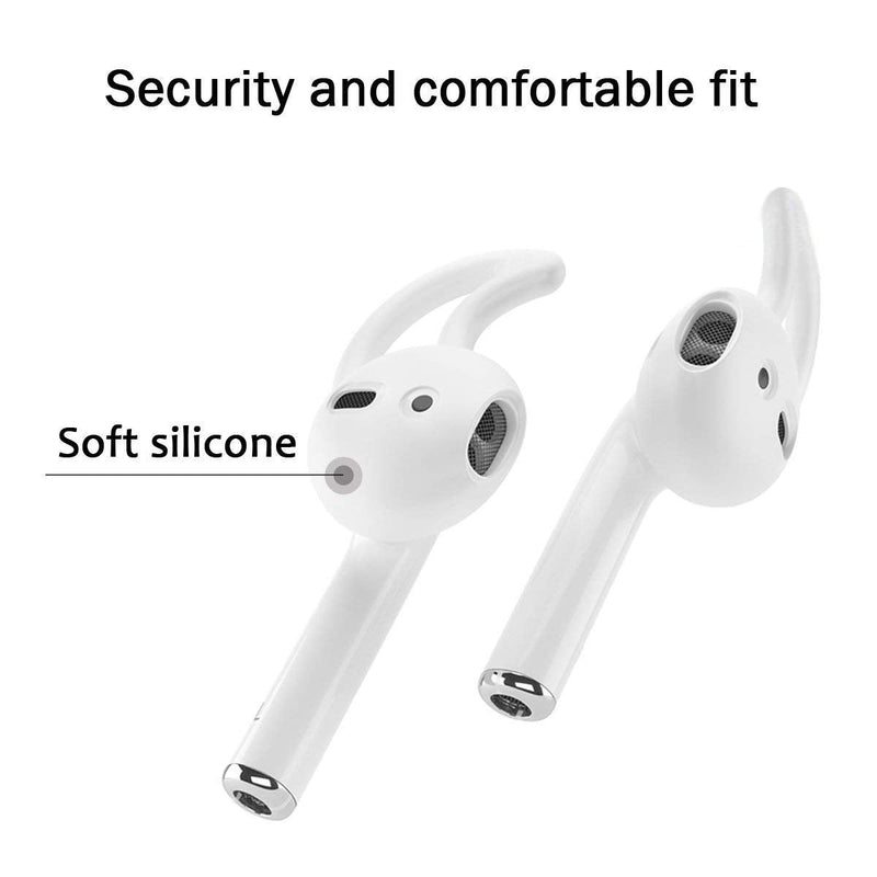 Onwon 3 Pairs Silicone Ear Hooks and Cover Tips for Airpods Earpods Earphones Headphones Earbuds