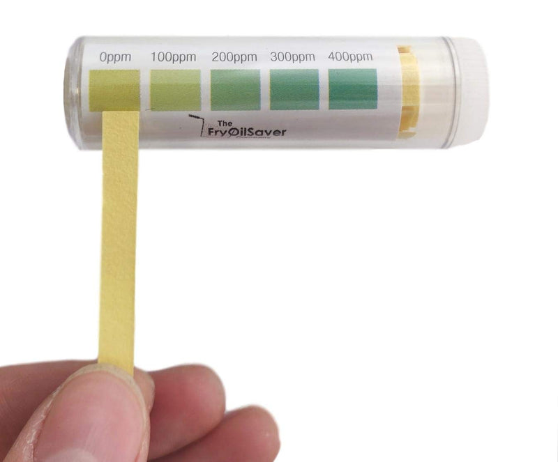 FryOilSaver Co, Quat Strips Pack of 4 x Vials, Restaurant Grade Quaternary Ammonium Sanitizer Strips, Precision QAC QR5, 0-500ppm Multi Quat Strips for Food Service, 4 x Vials of 100 Strips Each 400
