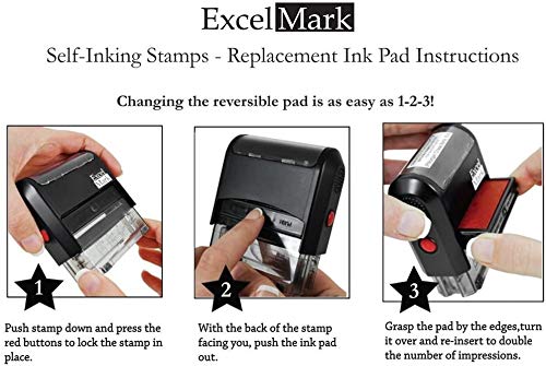 Duplicate Self Inking Rubber Stamp - Red Ink