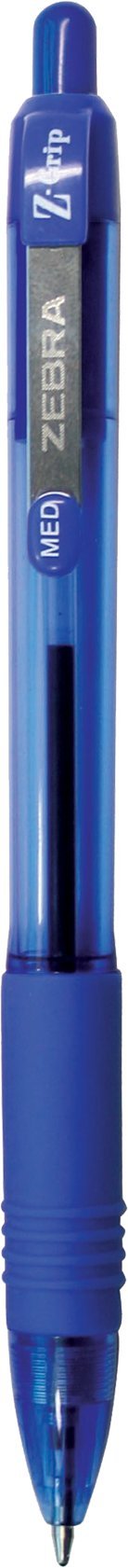 Zebra Pen Z-Grip Retractable Ballpoint Pen, Medium Point, 1.0mm, Blue Ink, 12-Count (22220) 12-Pack