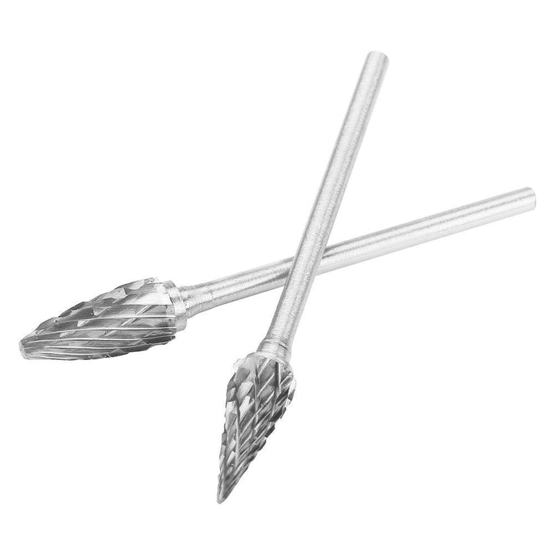 Carbide milling cutter set, 10 pieces. Double solid carbide milling cutter set with 2.35mm shank for milling, shaping and removing edges or corners, burrs and excess material