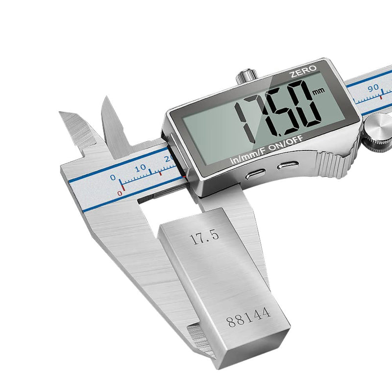 Digital Caliper, DITRON 0-6" Calipers Measuring Tool - Electronic Micrometer Caliper with Large LCD Screen, Stainless Steel, Auto-Off Feature, Inch/Fraction/Millimeter Fraction / Inch / MM