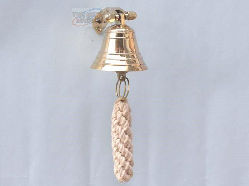 The Metal Magician 2" Polish Ship?s Bell Maritime Duty Watch/Indoor/Outdoor/Last Orders/Pub/Door/School/Dinner/Reception Wall Mountable Brass Bell with Wall Mount