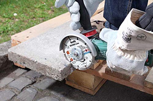 kwb thin cutting discs + diamond and grinding disc Ø 125 mm for angle grinders, cutting disc for stainless steel INOX in storage box including ear plugs DIM. 125 x 1 x 22.23, 10 pieces (pack of 1)