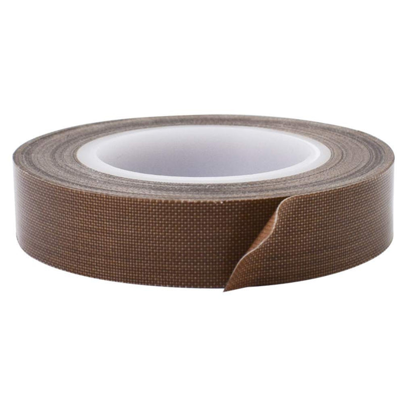 PTFE Coated Fabric Teflon Tape High Heat Teflon Adhesive Tape High Temperature Teflon Tape for Vacuum, Hand and Impulse Sealers Machine Sealing Tape 0.13mm Thickness (1/2 Inch x 33 Feet)