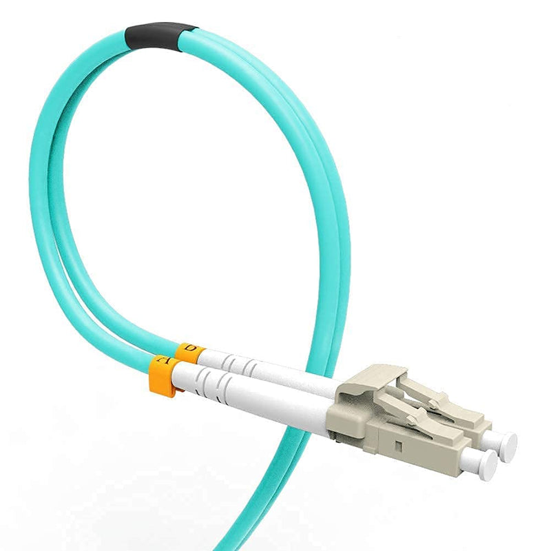 Fiber Patch Cable, VANDESAIL 10G Gigabit Fiber Optic Cables with LC to LC Multimode OM3 Duplex 50/125 OFNP (1M, OM3-5Pack) 1M