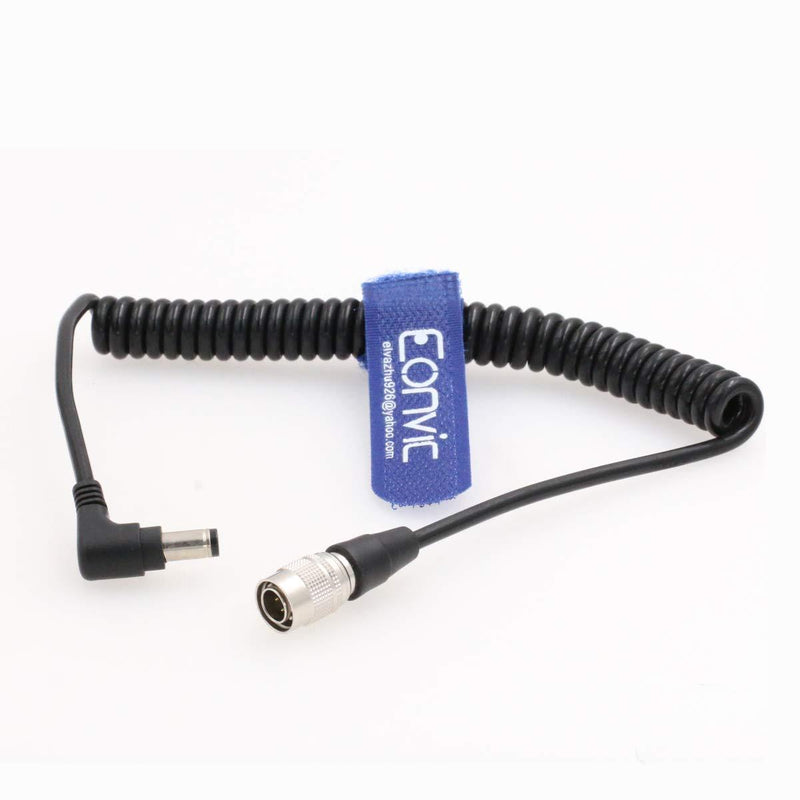 Eonvic DC Hirose 4pin Male Plug Power Coiled Cable for Sound Devices Zaxcomn Zoom F4 F8 Straight HR 4pin