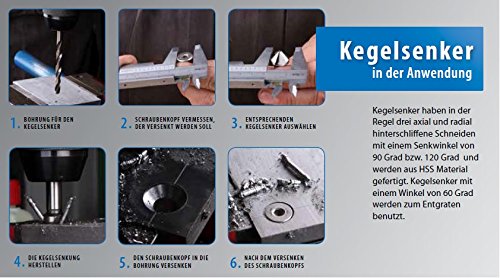 PROFI countersink deburring countersink 25.0 mm 120° degrees, HSSG, DIN335, CBN ground
