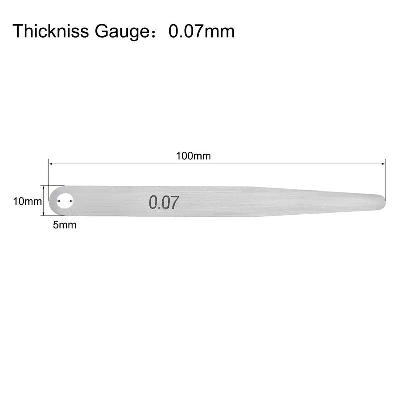 uxcell Metric Thickness Feeler Gauge 0.07mm Stainless Steel Measuring Tool for Gap Width 4pcs