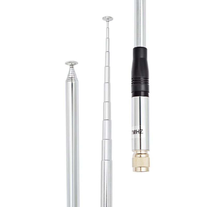 HYS 27Mhz TNC Antenna, Telescopic/Rod 9-Inch to 51-inch HT CB Antenna for President Randy FCC/Randy II FCC Handheld CB Portable Radio