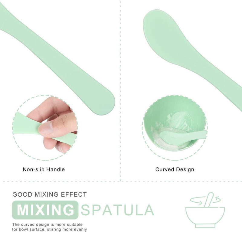 Face Mask Mixing Bowl Set, Plazuria 5 in 1 DIY Facemask Mixing Tool Kit with Facial Mask Bowl Stick Spatula Silicone Face Mask Brush & Premium Soft Face Brushes