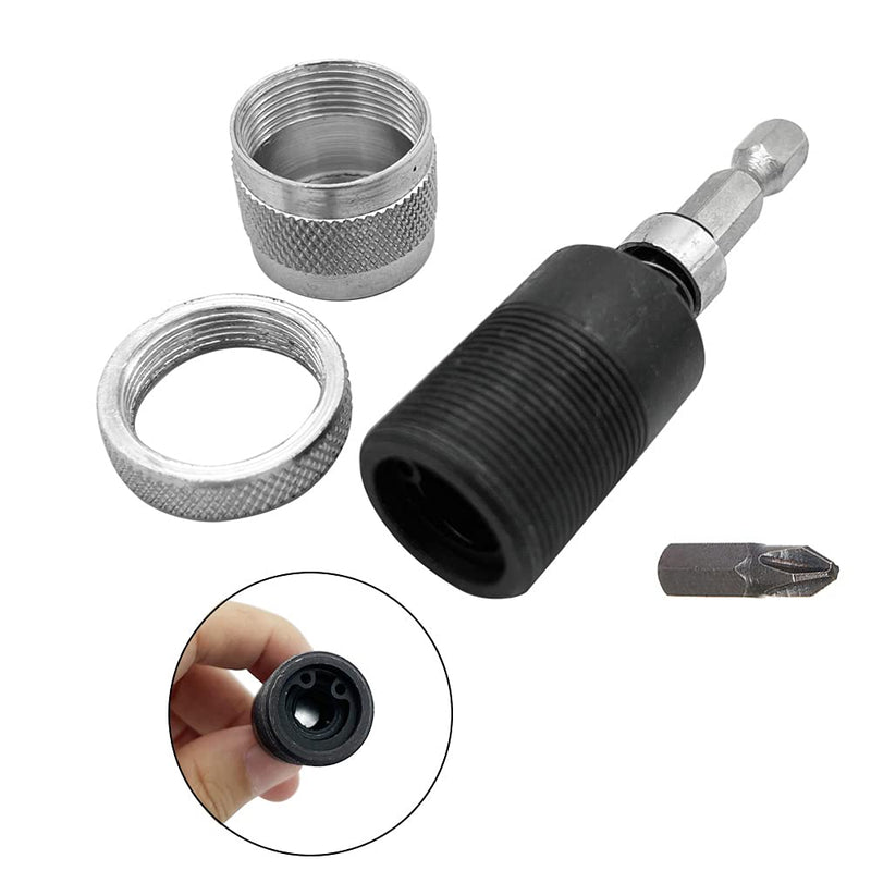 Saipe Adjustable Screw Depth Setter Bit Screwdriver Bit Holder Screw Driver Drywall Bits Drill to Screwgun Converter with S2 Phillips 2 Screw Driver Bits