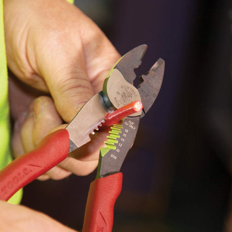 Klein Tools 2005N Wire Cutter, Stripper, Crimper Tool, Strips 10-18 AWG Stranded, Crimps 10-22 AWG Terminals, with Shear Cutter