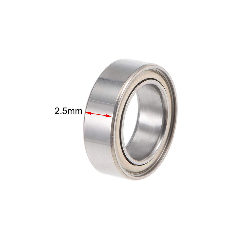 uxcell MR63ZZ Ball Bearing 3x6x2.5mm Double Shielded Mini Deep Groove Bearings 5pcs