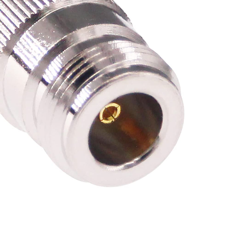 RFaha 2pcs N Female to UHF Female SO-239 SO239 RF Coax Adapter N to UHF Coaxial Connector Adapter(F35-2)