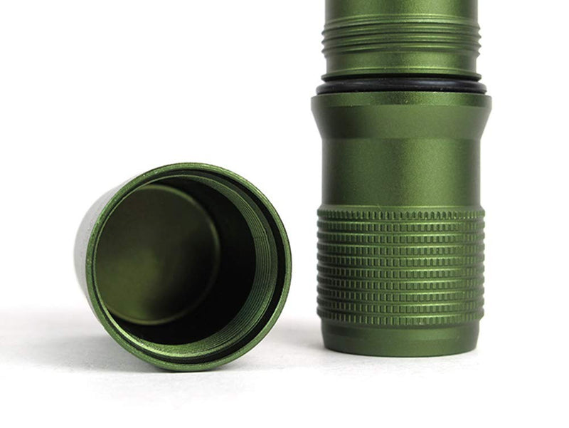 EKLOEN Waterproof EDC Capsule Tube, Portable Survival Waterproof Pill Container Outdoor Waterproof Capsule Seal Bottle Holder Case EDC Emergency Tool(Green) Green