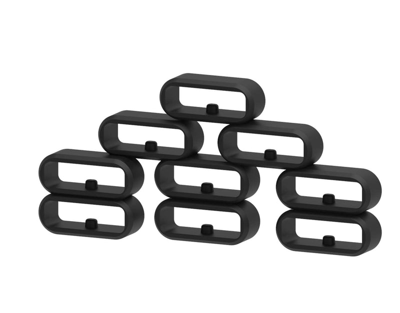 6-Pack Fastener Rings Compatible with Garmin Vivoactive 3/Forerunner 645 245/Venu/Vivomove/Fenix 6S/Fenix 5S Band Keeper, Silicone Replacement Watch Band Loop/Holder/Retainer