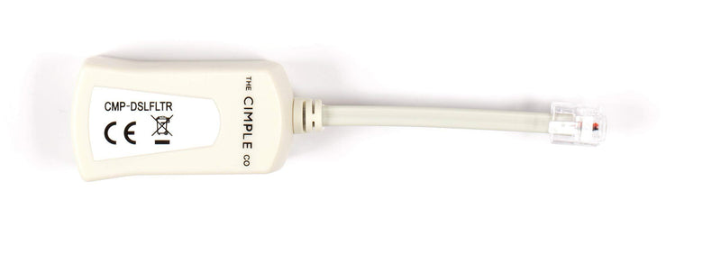 2 Wire, 1 Line DSL Filter - for Removing Noise and Other Problems from DSL Related Phone Lines - 2 Pack Ivory