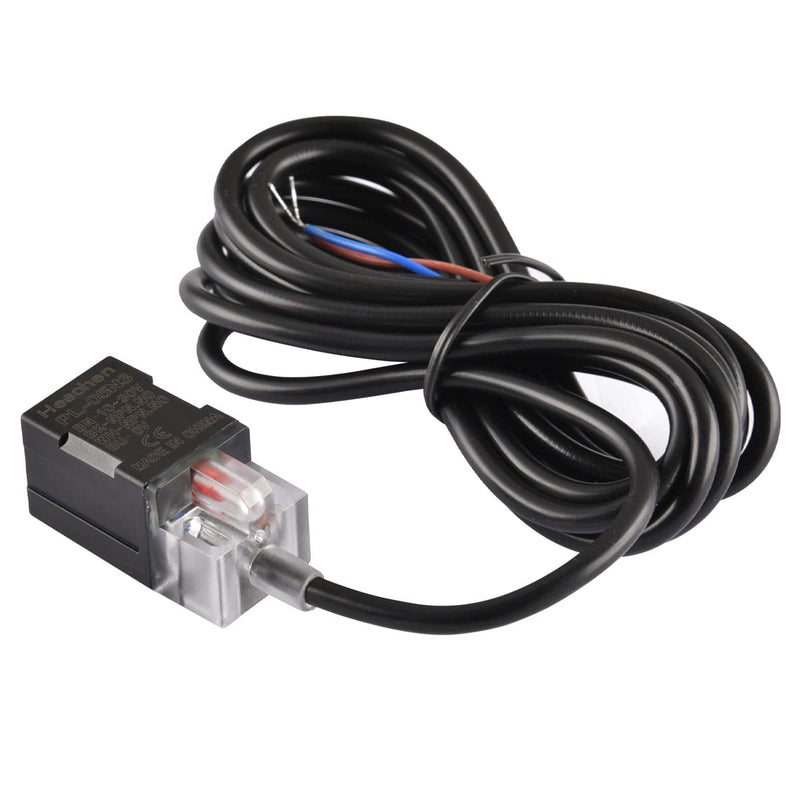 Heschen Square Inductive Proximity Sensor Switch Non-Shield Type PL-05N3 Detector Distance 5mm 10-30VDC 200mA NPN NO+NC 4 Wire