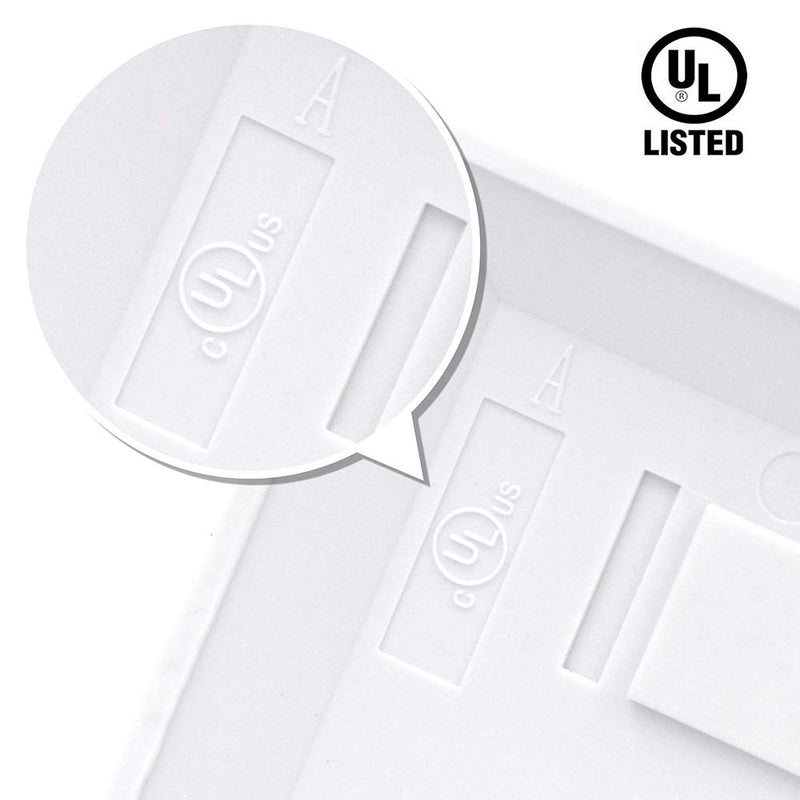 VCE Single RCA Connector Wall Plate for Subwoofer Audio Port - White