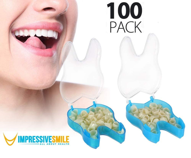 100 PCS Mixed Dental Temporary Crown Kit Anterior Front & Molar Posterior 50 of each