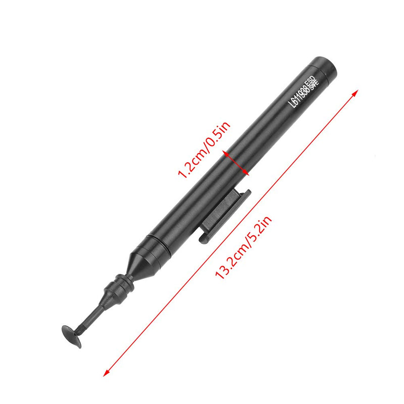 Vacuum Suction Pen, Manual Vacuum Suction Pen, One Button Operation Soldering Suction Pickup Tool Kit with Suction Cups for IC SMD for Picking Up Small Electronic Components