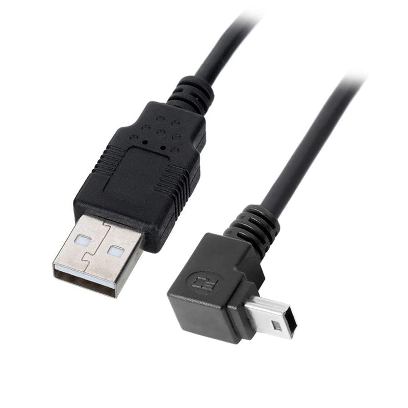 chenyang CY Down Angled 90 Degree Mini USB 2.0 B Type 5Pin Male to USB Male Data Cable 0.5M