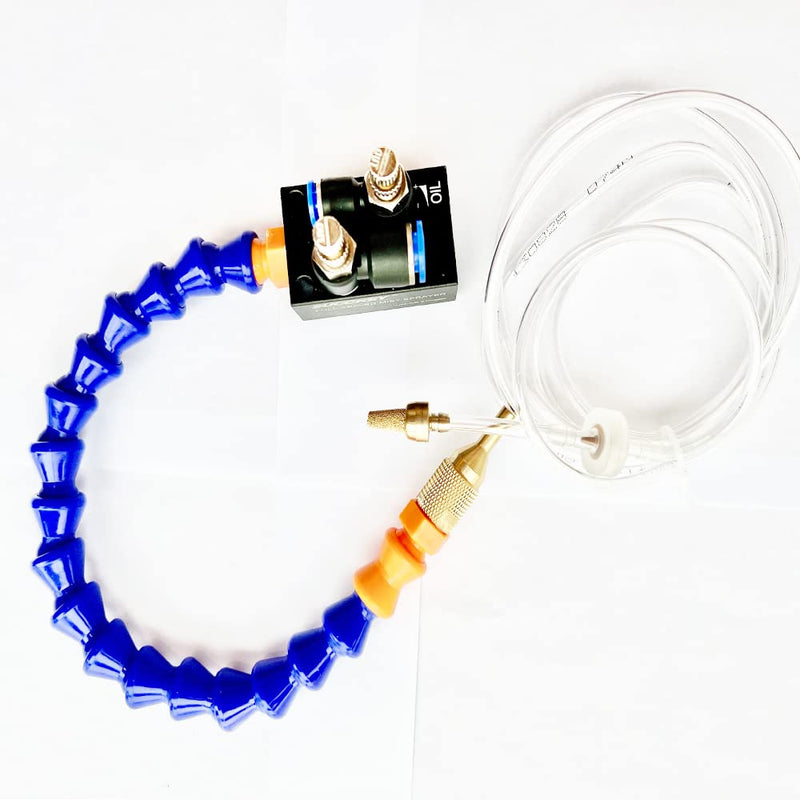 Upgrade Version Mist Coolant Lubrication Spray System for Metal Cutting Engraving Cooling Sprayer Machine for Air Pipe CNC Lathe Milling Drill