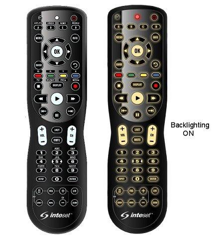 Inteset 4-in-1 Universal Backlit IR Learning Remote for use with Apple TV, Xbox One, Roku, Media Center/Kodi, Nvidia Shield, Most Streamers & Other A/V Devices