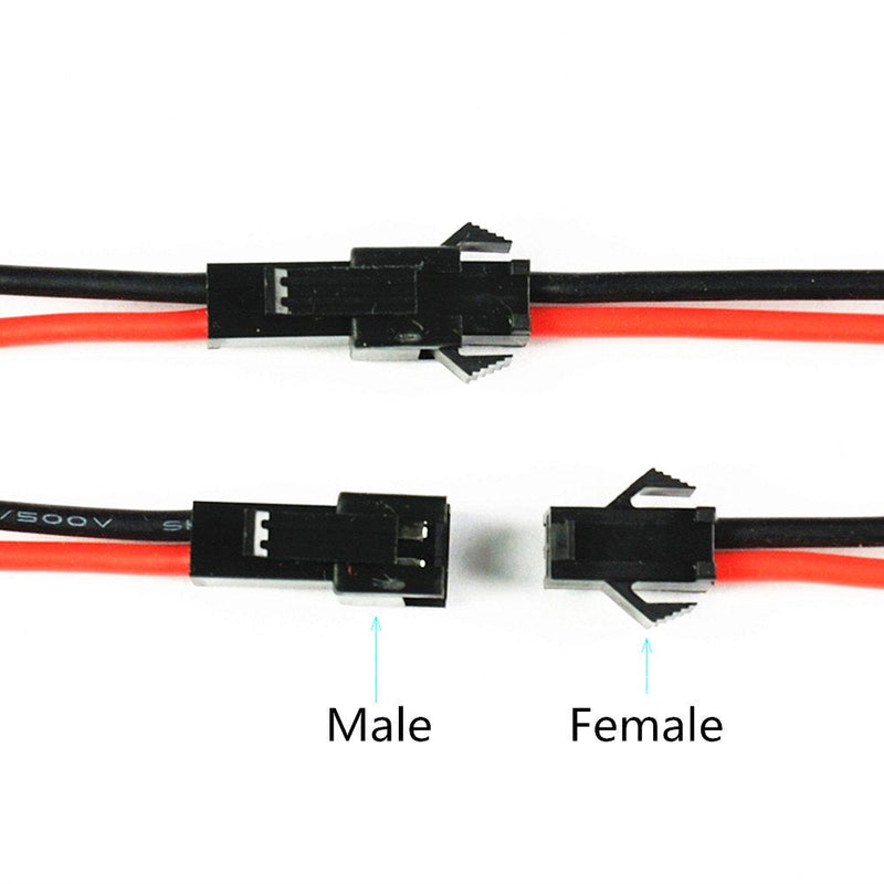 yueton 10 Pairs JST SM 2 Pins Plug Male and Female Wire Connector