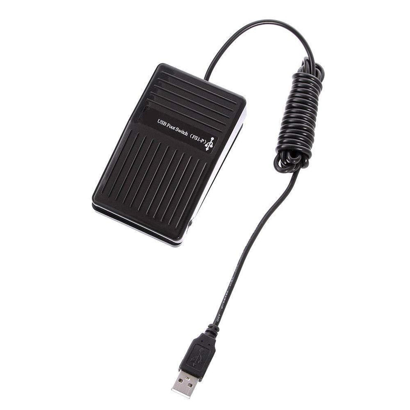 Runshuangyu USB Single Foot Action Switch Pedal Control Controller Free Driver fitfor Disabled People Using Computer HID Keyboard Mouse PC Laptop