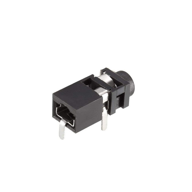 uxcell PCB Mount 2.5mm 3 Pin Socket Headphone Stereo Jack Audio Video Connector PJ208 Black 10Pcs