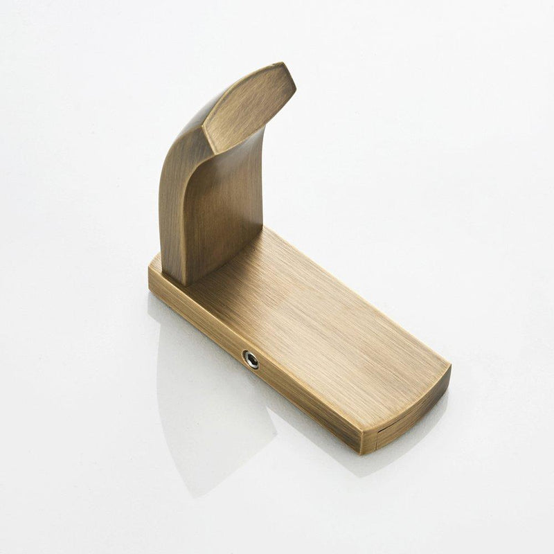 BigBig Home Antique Brass Towel Hooks, Bathroom Hand Coat Hook Wall Mount Brass Robe Hooks Clothes Hanger 2 Pack Antique Brass Finish