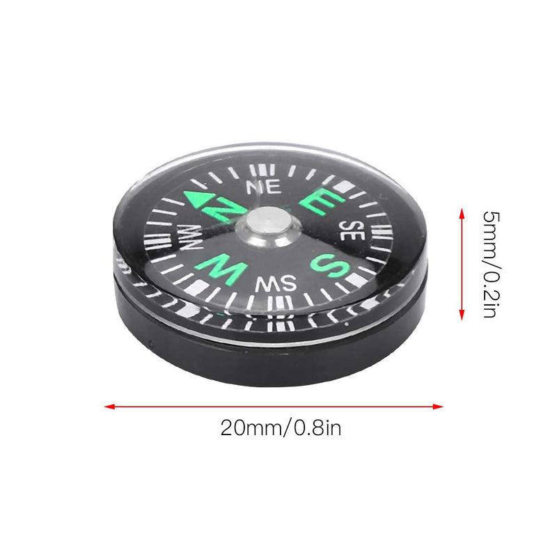 12 Pcs Button Compass, 20mm Mini Pocket Oil Filled Compass for Hiking Camping Outdoor Activities Accessory