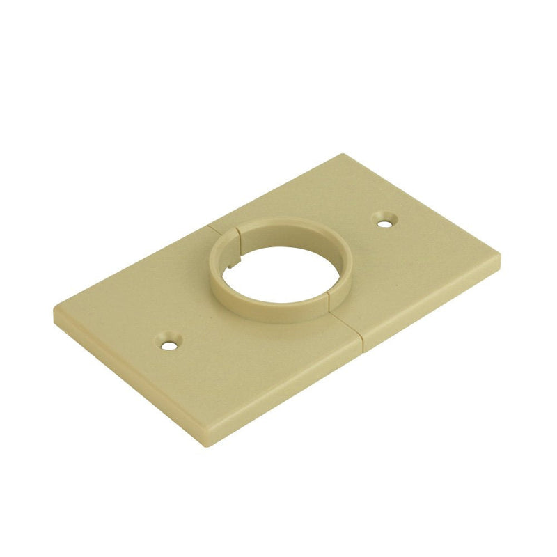 Split Single Gang Plate, 1.375 Inch Hole, Ivory