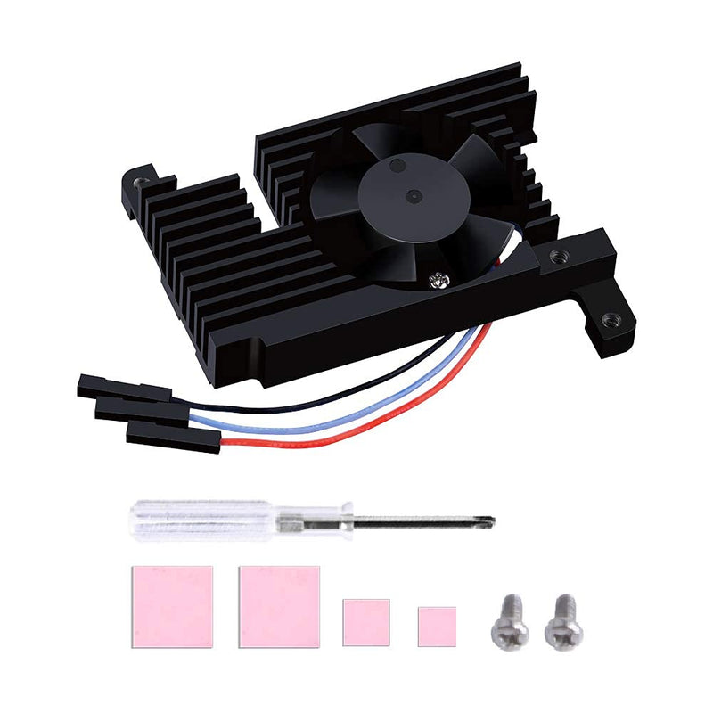GeeekPi Raspberry Pi 4 Aluminum Heatsink with PWM Controllable Fan, Raspberry Pi 4 Armor Lite Heatsink with PWM Speed Control Fan for Raspberry Pi 4 Model B