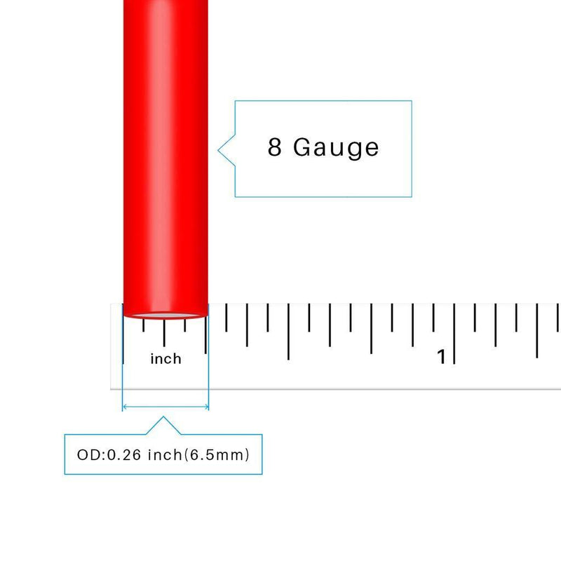 BNTECHGO 8 Gauge Silicone Wire 5 ft red and 5 ft Black Flexible 8 AWG Stranded Copper Wire 8 AWG 5ft red and 5ft black silicone wire red and black