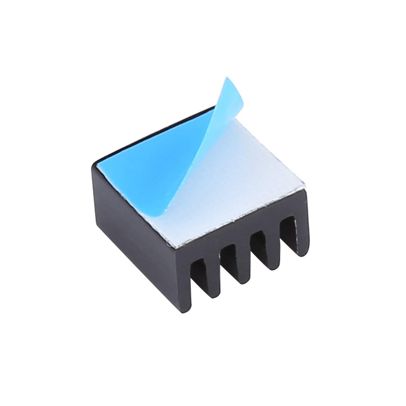 Awxlumv 10 pcs Small Heat Sinks 9 x 9 x 5 mm Aluminum Heatsink with Thermal Conductive Double Sided Tape for Cooling GPU IC Chips VRAM VGA RAM 9x9x5mm