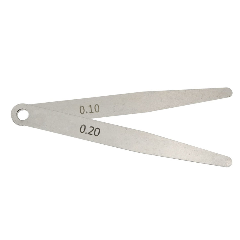 Feeler Gauge PZRT 2pcs 0.1mm and 2pcs 0.2mm Metric Thickness Feeler Gauge Gap Measuring Tool Metric Filler Thickness Gage Measurement Tool