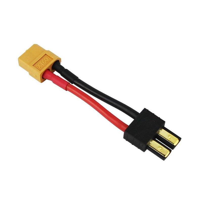 OliYin 3pcs Compatible with TRX Male to XT60 Female Connector Adapter Cable 14awg 1.96in RC Charger LiPo(Pack of 3)