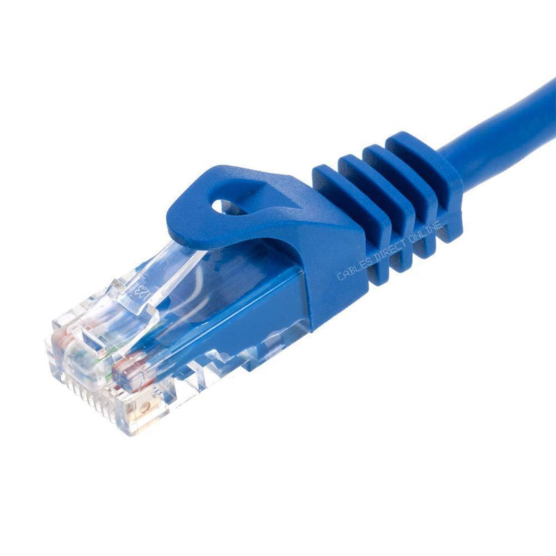 Cables Direct Online Snagless Cat5e Ethernet Network Patch Cable Blue 50 Feet 50ft