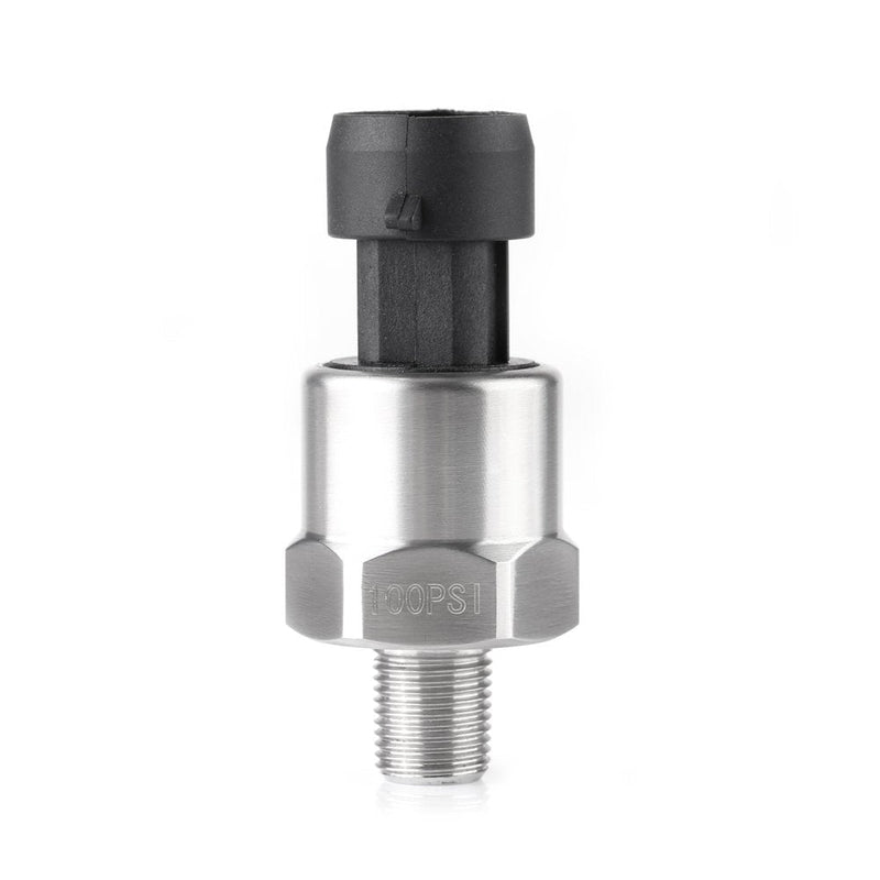 Estink Pressure Transducer, 1pc 1/8NPT Thread Stainless Steel Pressure Transducer Sender Sensor for Oil Fuel Air Water, 100PSI