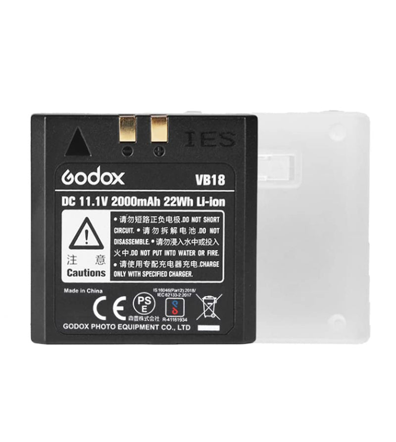 GODOX VB18 11.1V 2000mAh Rechargeable Lithium-ion Li-ion Battery Pack V850 V850II V860 V860II-C V860II-N V860II-S V860II-F V860II-O On Camera Flash Speedlight (VB18 Battery, Improved)