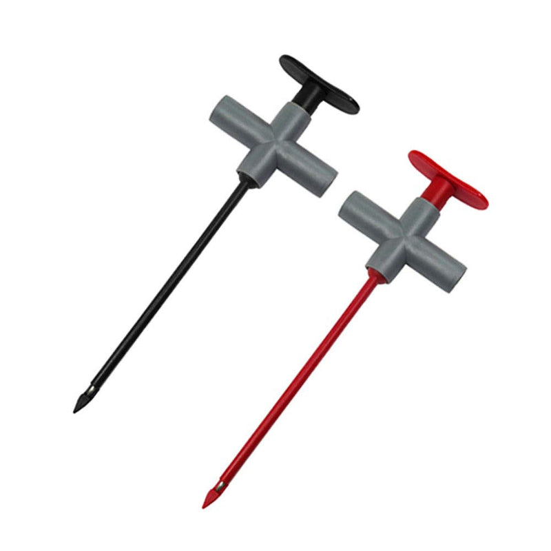 Wixine 2Pcs Automotive Test Lead Kit Power Probe Wire Piercing Clip Puncture Probe 4mm