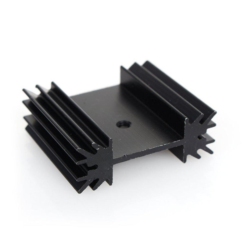 Easycargo To-220 Aluminium Heatsink 25x34x12mm,TO220 Heat Sink for Cooling MOSFET SCR Power Voltage Regulator ICS (25mmx34mmx12mm) (Anodized Black 5-Pack) Anodized Black 5-Pack
