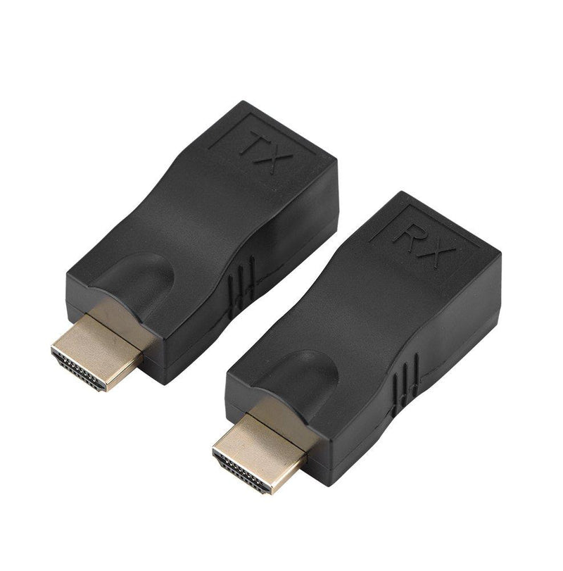 2X HDMI to RJ45 Network Cable Extender Converter Repeater Over Single 30m CAT-5e CAT6 Support HDMI1.4 3D 1080P Resolution, 4k 2k, for PS3 TV PC Projector Computer HD EVD, etc