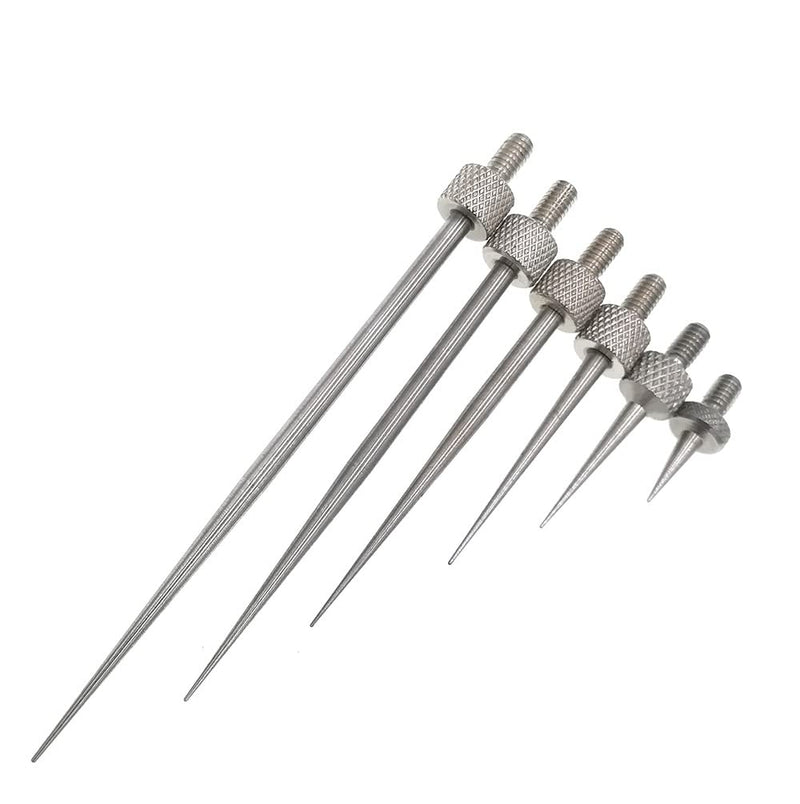 SUXING needle measuring inserts for dial indicators, measuring insert rounded steel R 0.15 mm, pin length 7/13/22/30/40/50 mm, thread M2.5 one set