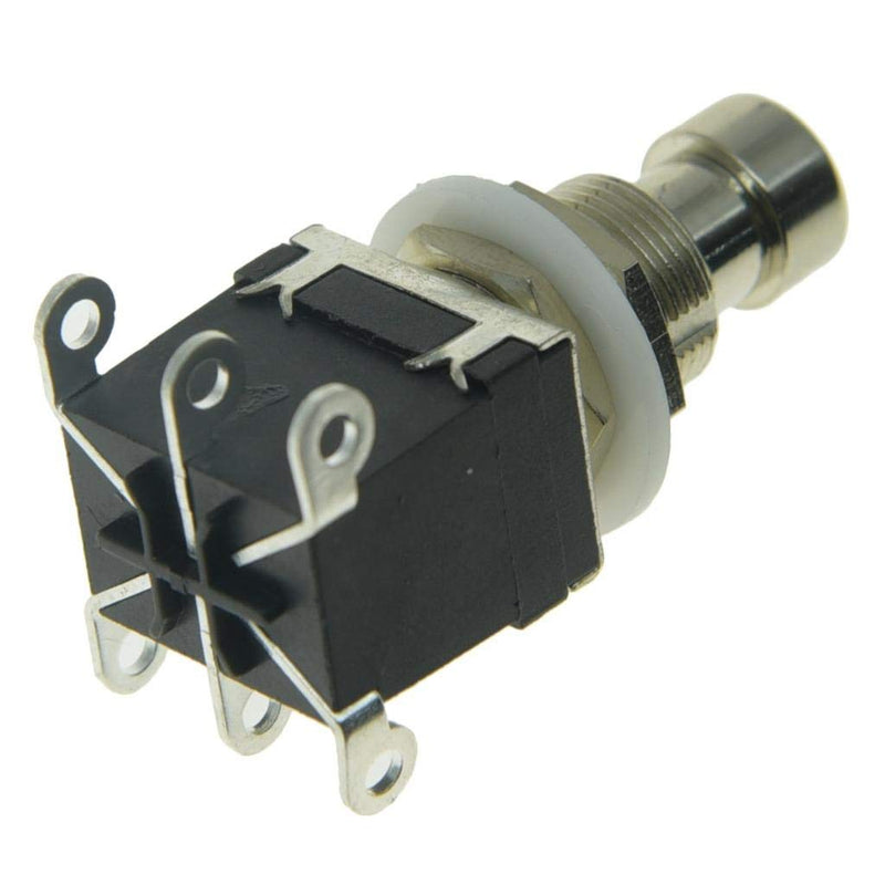 KAISH Pack of 2 Latching Stomp 6-Pin DPDT Electric Guitar Effect Pedal Switch Foot Switch Bypass Black